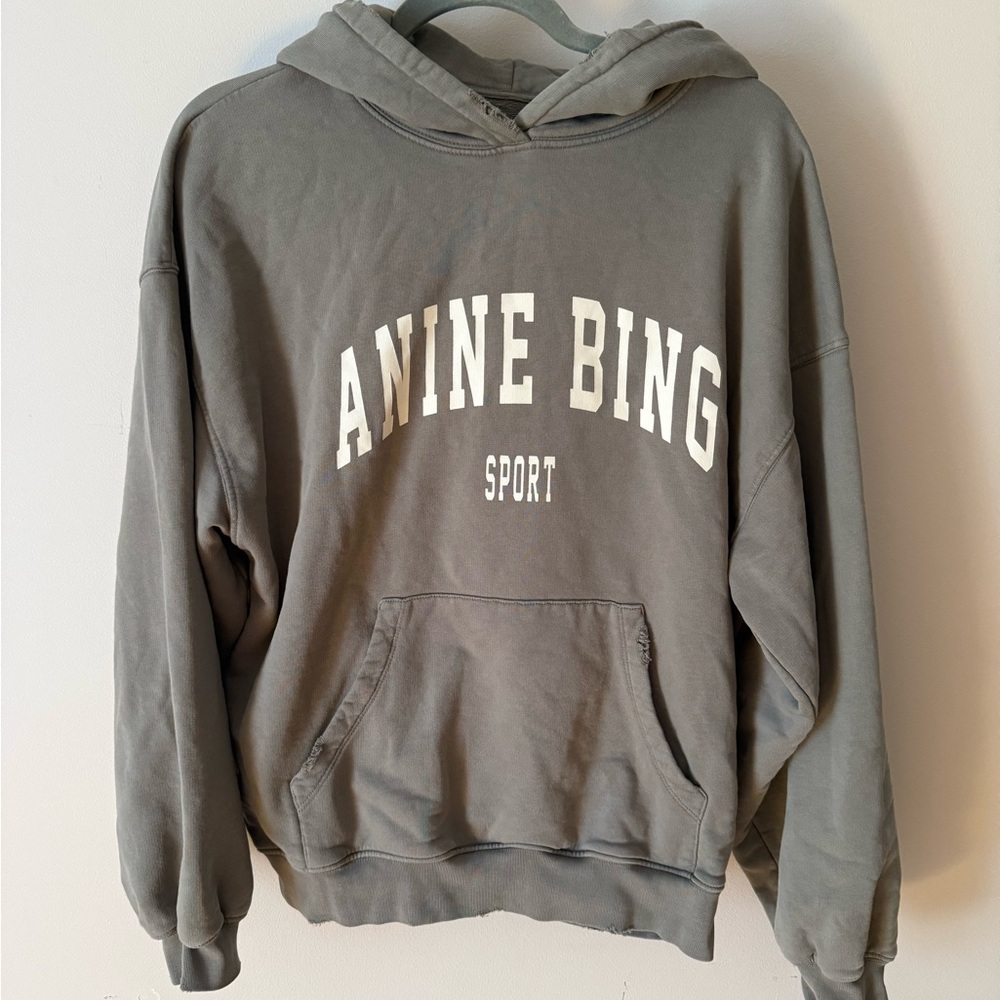 Anine Bing Oversized Harvey Sweatshirt in Dusty Olive